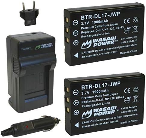 Батерија и полнач за напојување Wasabi за Toshiba PX1657, PA3791U и Toshiba Camileo H30, H31, X100