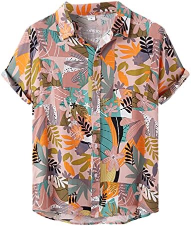 Копче надолу кошула мажи куглани кошули за мажи кошули на плажа за мажи Хаваи кошула за мажи цветни обични кошули за