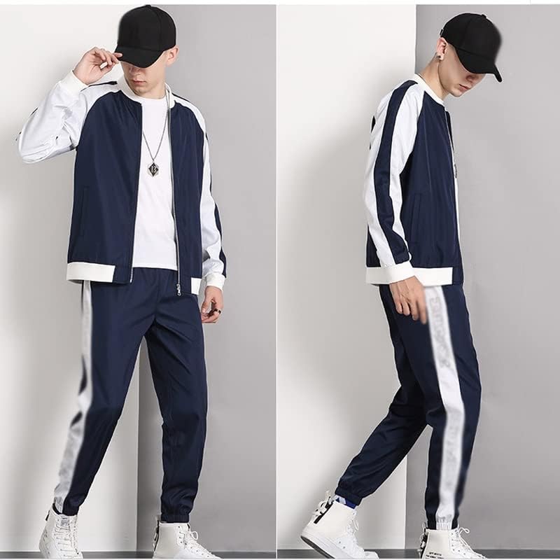 HGVVNM дуксери дуксери за маички мажи пуловер 2 парчиња аспиратори и панталони машка улична облека за улични облеки