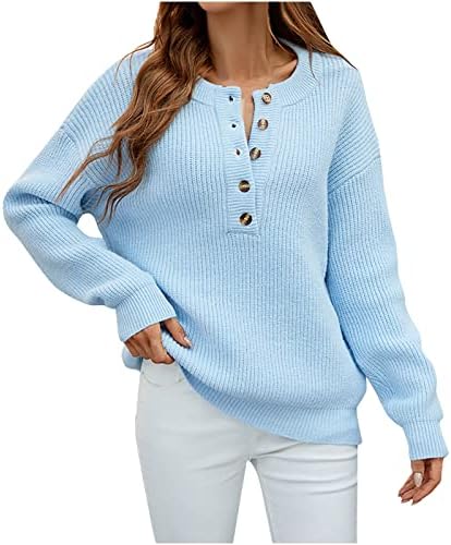 Блузи со долги ракави за дами есен зимски џемпер за екипаж опуштено вклопување основни врвови тинејџерска облека облека мода x4