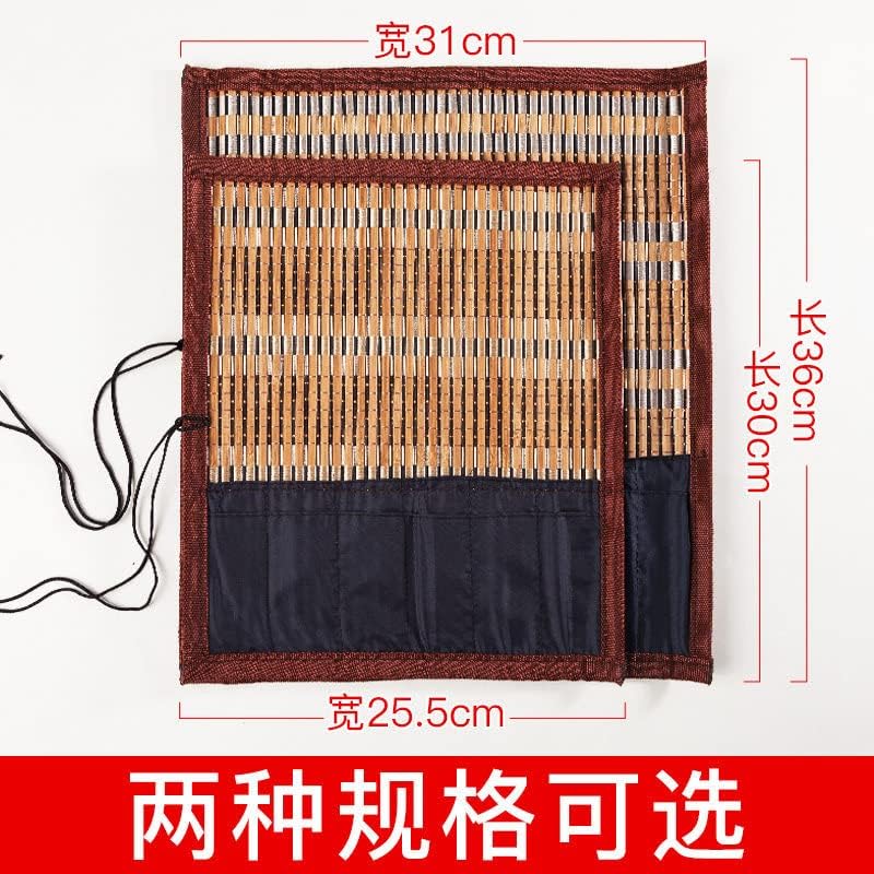 Zhangruixuan-Shop Кинески антички книги Вежбајте транскрипција на калиграфија 毛笔 笔帘卷 笔袋竹制 具袋 学生 实用 画 笔 笔帘 书法 书法