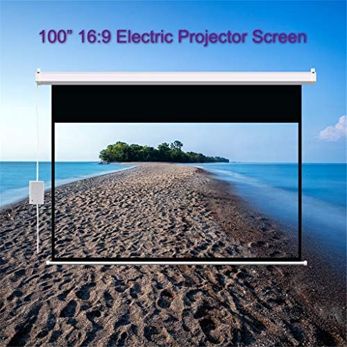ZSEDP 100 инчи 16: 9 Електричен проектор на екранот со далечински управувач моторизирана завеса за проекција за деловно училиште за домашно кино