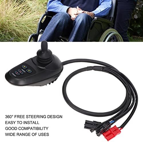 Yoidesu 24V DC инвалидска количка контролор на џојстик, универзален стол за електрични тркала за замена на контролорот на џојстик,