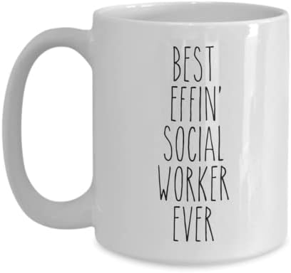 Подарок За Социјален Работник Најдобар Ефин ' Социјален Работник Некогаш Кригла Кафе Чаша Смешни Соработник Подароци