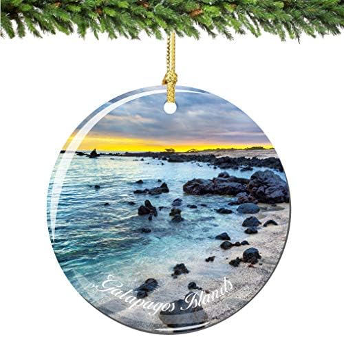 Божиќни украси на островите Галапагос, порцелан Двоен 2,75 инчи