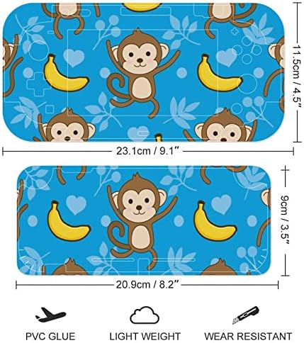 Мајмуните и бананите налепници за декорации ја покриваат заштитната плоча на кожата за Nintendo Switch