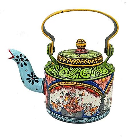 Патахитра рачно насликана алуминиумска котел чајник за свадбени подароци за трпезариска куќичка за куќички за подароци чај забава