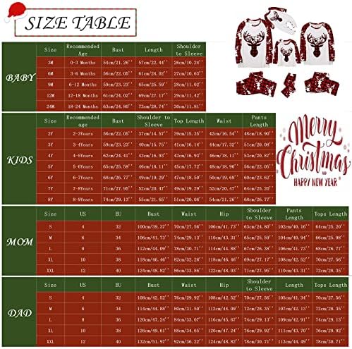 Божиќни пижами за семејство 2022 година Среќна Божиќна буква печати PJS Појавувања на сетови Божиќни украси новогодишно дрво