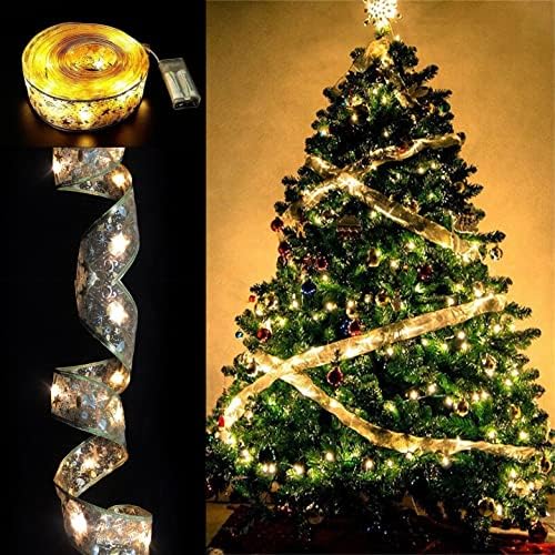 MLLKCAO светла за новогодишни елки, LED декори лента за завеси за завеси, жица ламба куќа забава декор, впечатливи Божиќни украси