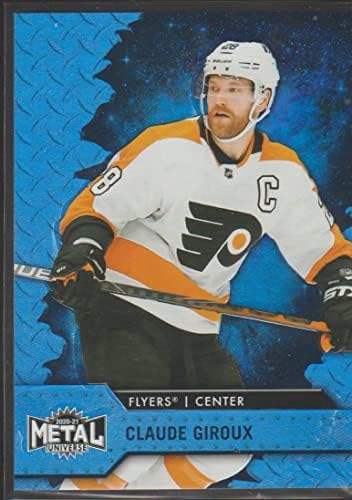2020-21 Метал Универзум на Skybox 28 Claude Giroux Philadelphia flyers Официјална картичка за трговија со хокеј во НХЛ во сурова состојба