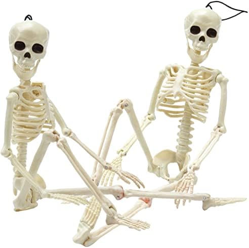 TVOIP 2 пакувања скелети за Ноќта на вештерките, Декорација на скелети за висина на Ноќта на вештерки 16 ”Позиден скелет за Ноќта на вештерките,
