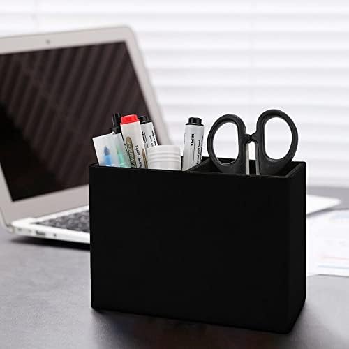 Покер шипки за молив држач за пенкало за канцеларии за канцелариски кутии со две оддели црно