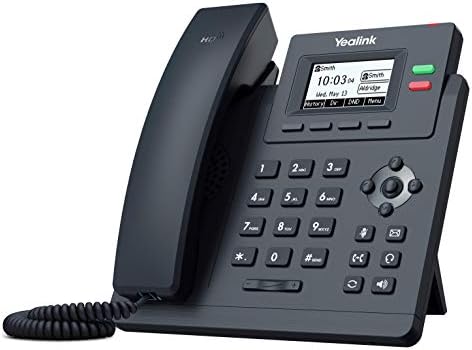 Yealink T31G IP телефон, 2 VoIP сметки. 2,3-инчен графички приказ. Двојно порт гигабит етернет, 802.3af poe, адаптер за напојување не е вклучен