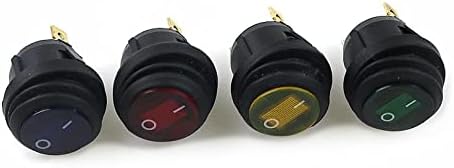 SUTK 1PCS KCD1 Тркалезна водоотпорна водоотпорен 3pin ламба тркалезен прекинувач 10 A 250VAC 125V FLAM LAMP LAMT LED