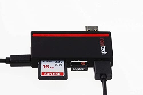 Navitech 2 во 1 ЛАПТОП/Таблет USB 3.0/2.0 Hub Адаптер/Микро USB Влез со Sd/Micro SD Читач На Картички Компатибилен Со Dell