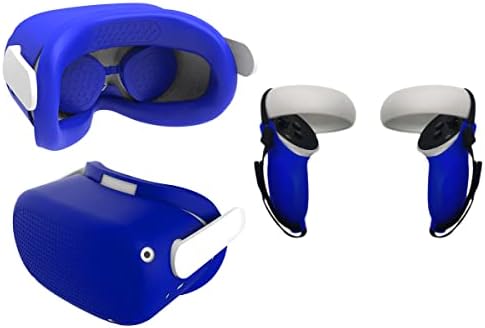Aokicase Oculus Потрагата 2 Силиконски Случај Додатоци СО VR Случај Покритие, Oculus Потрагата 2 4-во-1 Силиконски VR Лицето Покритие H1356