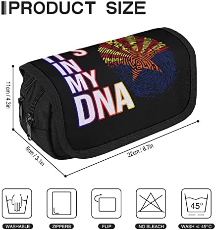 Тоа е во моето знаме на ДНК Аризона со голем капацитет за молив, мулти-слот-молив торба за преносно складирање на пенкало со патент