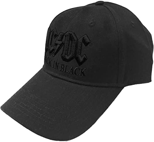 AC/DC Машки грб во црна бејзбол капа црна