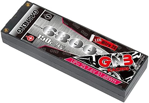 Gaoneng GNB 6800mAh 2S HV 7.6V 150C 5.0mm Bullet Hard Case RC Lipo Battery 1:10 1:12 скала RC тркачки автомобил LIHV