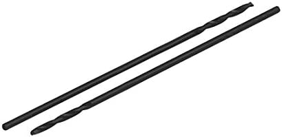 Држач за алатка AEXIT 0,9 mm DIA 37мм долги HSS спирален флејта со права вежба за дупчење, Bit Bit Black Black 10PCS модел: 50AS123QO228