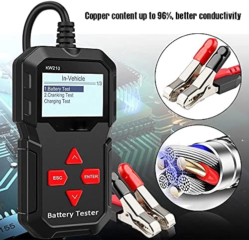 Wdbby KW210 Automatic Smart 12V Car Tester Tester Auto Battery Analyzer од 100 до 2000cca Cranking Car Battery-Tester