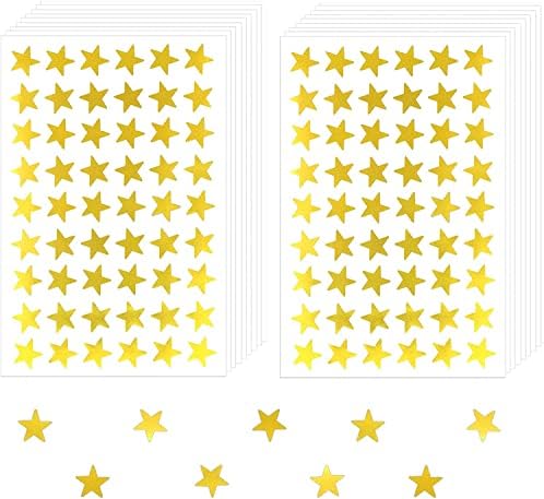 1620 парчиња 0,6 инчни Налепници За Златна Фолија За Деца Награда, Златни Ѕвезди За Табела За Однесување, Студентски Планер