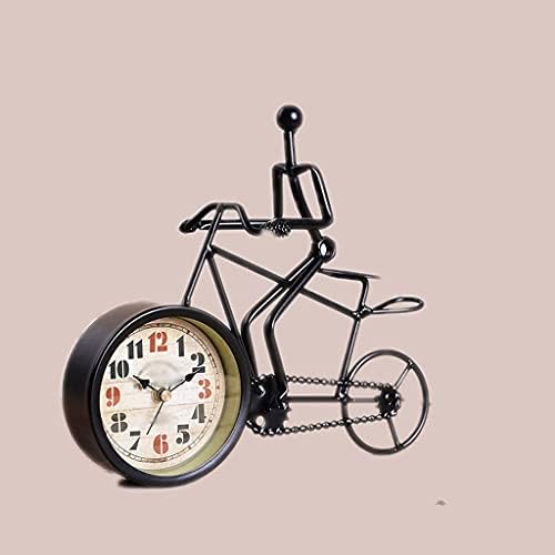 Chysp Рустикален метал велосипед часовник часовник за велосипедски часовници дома декорација табела за часовникот украсен стил идеален за