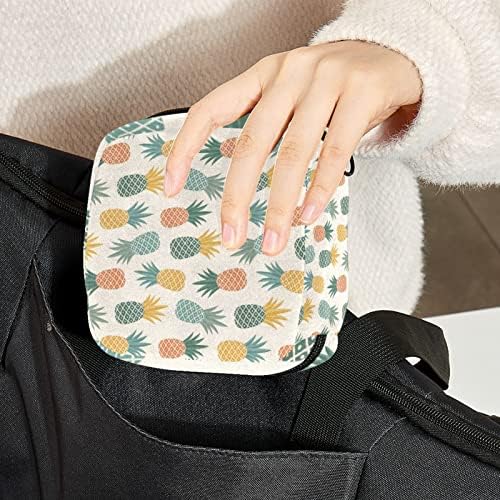 Шема за печатење на ананас санитарна торба за складирање на салфетка торба за преносен период торба за жени тинејџерки, менструална чаша торбичка