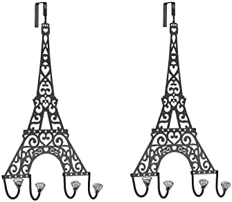 Гусувод Сет од 2 Долги Над Куките На Вратата - Париз Тематските Ајфеловата Кула Крпа Палто Решетката…
