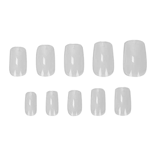 Лажни нокти, 500 парчиња лесни за употреба на ноктите за декорација Транспарентни лажни лажни нокти за свадба
