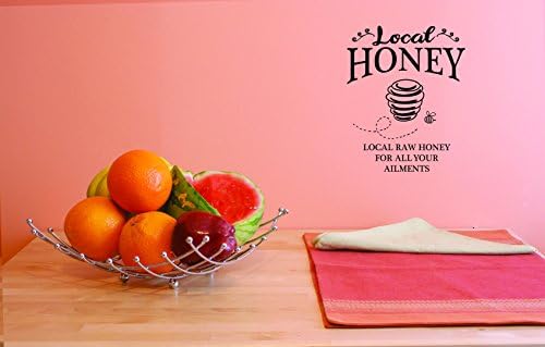 Декларира локален мед локален суров мед за сите ваши заболувања wallидна уметност големина 10 инчи x 20 инчи 22 бои на располагање