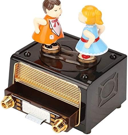 Mxiaoxia Kissing Dive Music Box Sound Machine Play Jewelry Box Girl Girl Hand-Cranked Musical Measking