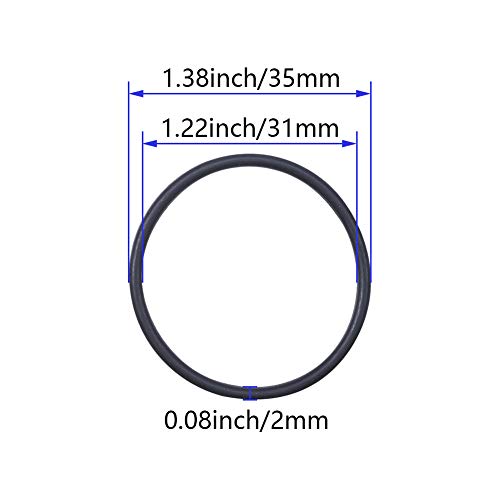 Othmro 35mmx31mmx2mm црна нитрилна гума запечатување NBR O прстени мијалници за заптивки 50 парчиња