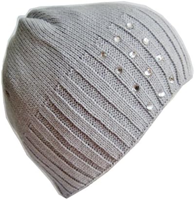 Фрост капи Зимска капа за тинејџери Девојки плетете череп ринестон капа М-101