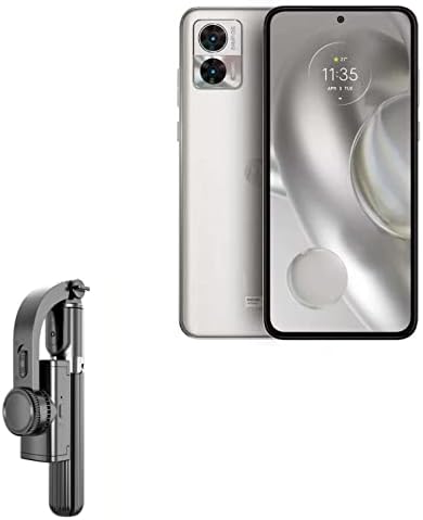 Штанд на Boxwave и монтирање компатибилен со Motorola Edge 30 Neo - Gimbal SelfiePod, Selfie Stick Extendable Video Gimbal стабилизатор за Motorola