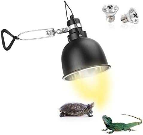 Светилка за топлинска ламба Fankoovia, 25W UVA UVB BASKING SPACT LAMP за аквариум со држач, ламба за стегање со 360 ° ротирачки