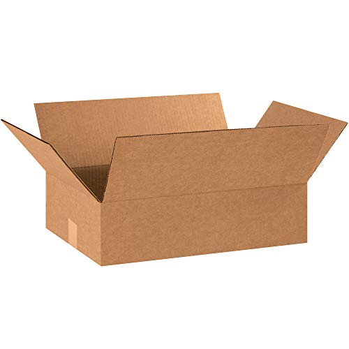 18 x 13 x 5 брановидни картонски рамни кутии, Крафт, пакет од 25, за испорака, пакување и движење, по избор на испорака