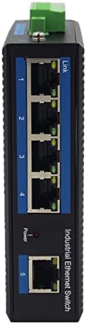 5-порт солиден DIN-Rail Industrial Ethernet Switch, 10/100/1000Mbps Преносен приклучок за пренос и мрежен прекинувач, IP40 Заштита,