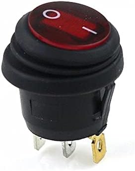 PHNT 1PCS KCD1 тркалезен водоотпорен водоотпорен 3pin ламба тркалезен прекинувач 10 A 250VAC 125V FLAM LAMT LED LED LED