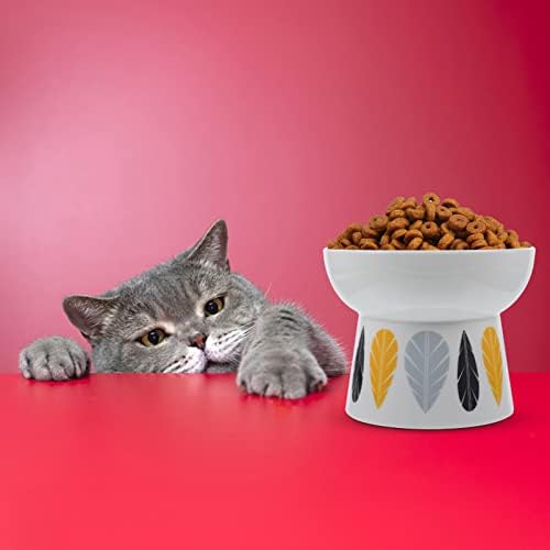 Ipetboom чинии за мачки покачени навалени компактни мачки чинија дома мачка маче сад симпатична шема миленичиња сад мачки снабдување подигната