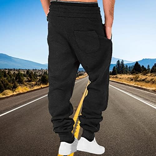 Фупинодирани џемпери за мажи, машка џемпери атлетски панталони за мажи за мажи лесни теретани мажи панталони се протегаат атлетски