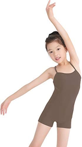 Спигите Детски девојки Најлон Спандекс единечен гимнастички Бикерд без ракави