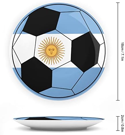 Аргентинското знаме Фудбал виси керамичка декоративна чинија со приказ на приказ Прилагодени годишнини за свадбени подароци за родители, нејзиниот