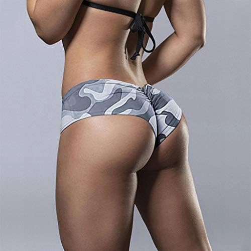 Jofow јога шорцеви кратки хеланки женски камо панталони тренингот што работи атлетски салата спортски тесен грб гаќички