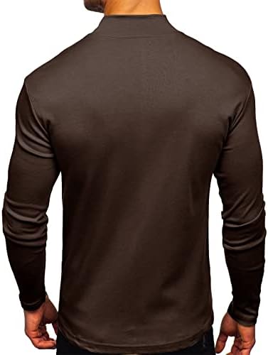 Rela Bota Mens Half Turtleneck Долг ракав пулвер Основен дизајниран под -подлег истег на тенок фит џемпери