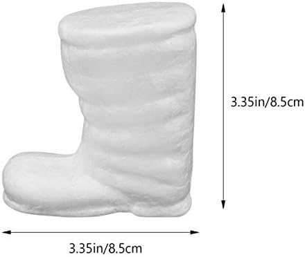 Keseoo 10pcs моделирање полистирен стиропор од пена Божиќни чизми обликуваат креативни украси за материјали Божиќни пена мали