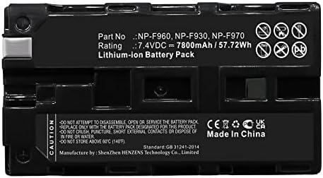 Синергија батерија на дигитална камера, компатибилна со дигиталната камера Sony PLM-100 Glakstron, ултра висок капацитет, замена за батеријата Sony NP-F930-Вградено USB-C Директно п