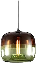 Umhouse модерен стил стаклен приврзок светлосни тела, килибар и зелено стакло лустер тавански светло за кујнски остров Aplleg-2109