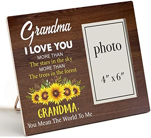 Забави баба подарок дрвена рамка за слика, баба ти мислиш на светот за мене дрвена фото рамка подароци за роденден Денот на мајката