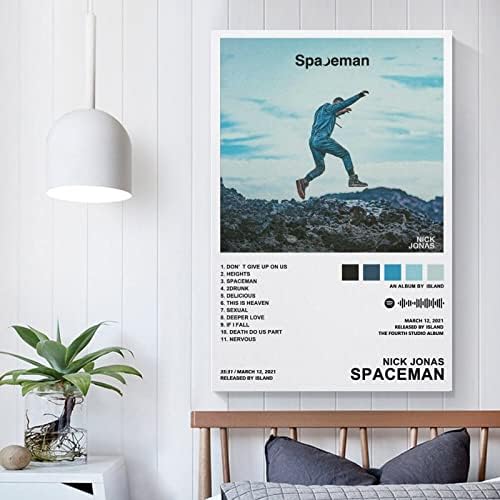 Ник asонас-Постери за платно на вселенско платно Wallидна уметност во канцеларија за простории за канцеларија за украси за украси за подароци
